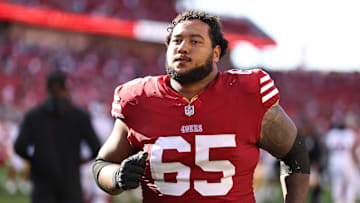 San Francisco 49ers left guard Aaron Banks (65)