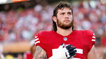 San Francisco 49ers offensive guard Connor Colby (75)