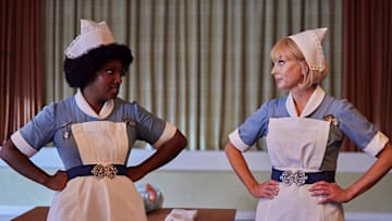 Call the Midwife Series 14 Episode 2 - Joyce Highland (RENEE BAILEY) Trixie Aylward (HELEN GEORGE)