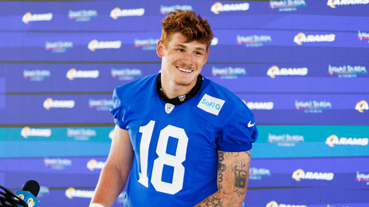 Los Angeles Rams OTA Offseason Workout, rookie TE Terrance Ferguson