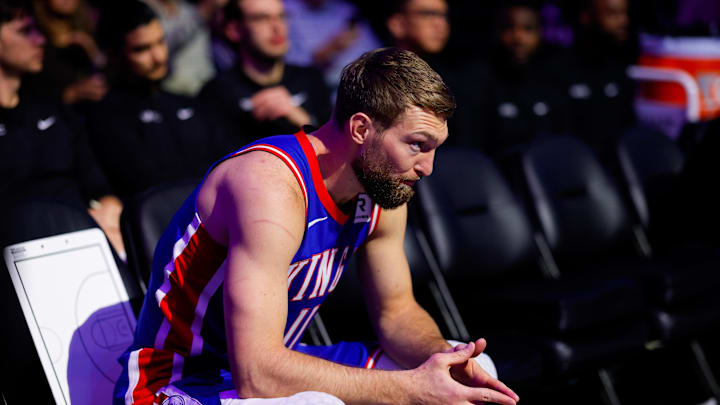 Feb 21, 2025; Sacramento, California, USA; Sacramento Kings forward Domantas Sabonis (11) during player introductions before the game against the Golden State Warriors at Golden 1 Center. Mandatory Credit: Sergio Estrada-Imagn Images