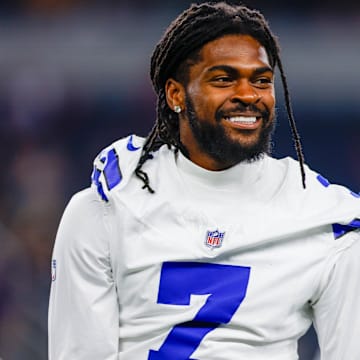 Dallas Cowboys cornerback Trevon Diggs prior to the game against the Atlanta Falcons.