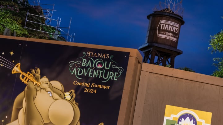 A new mural reveals the opening season for Tiana's Bayou Adventure at Walt Disney World Magic Kingdom Park in Lake Buena Vista, Fla. The new attraction opens this summer and will take guests on a musical adventure inspired by the beloved story and characters from the fan-favorite film “The Princess and the Frog.” Olga Thompson, photographer. © 2024 Disney. All Rights Reserved