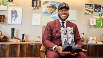 Lucchese is the official bootmaker of the Dallas Cowboys and celebrated Tyler Booker's selection. 