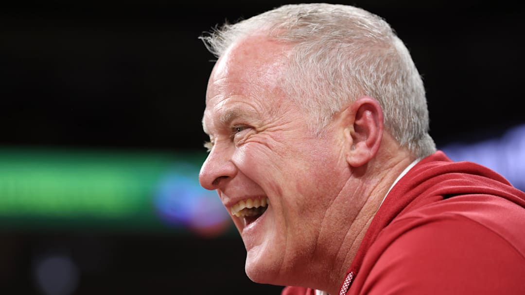 Arkansas athletics director Hunter Yurachek during the second half against Samford Bulldogs at Bud Walton Arena. 