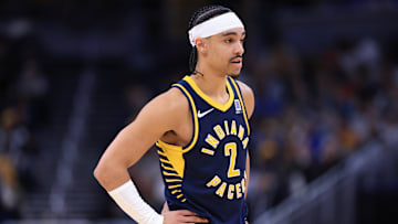 Indiana Pacers guard Andrew Nembhard (2).