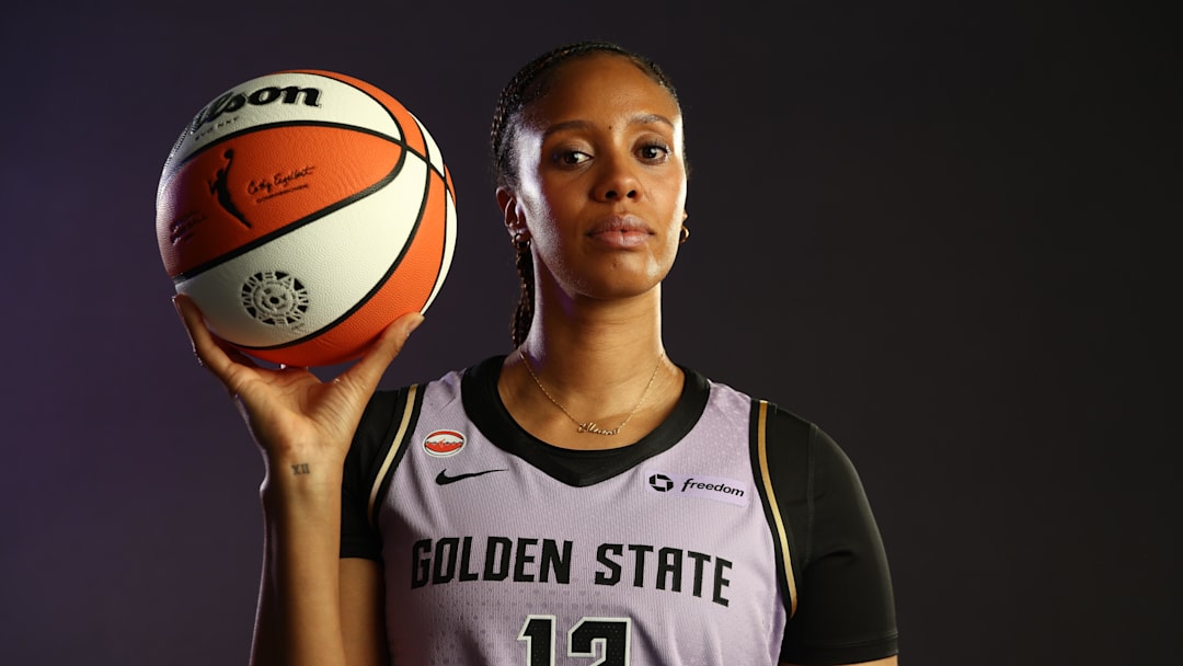 Apr 30, 2026; Oakland, CA, USA; Golden State Valkyries center Iliana Rupert (12) during media day at the Sephora Performance Center. Mandatory Credit: Kelley L Cox-Imagn Images