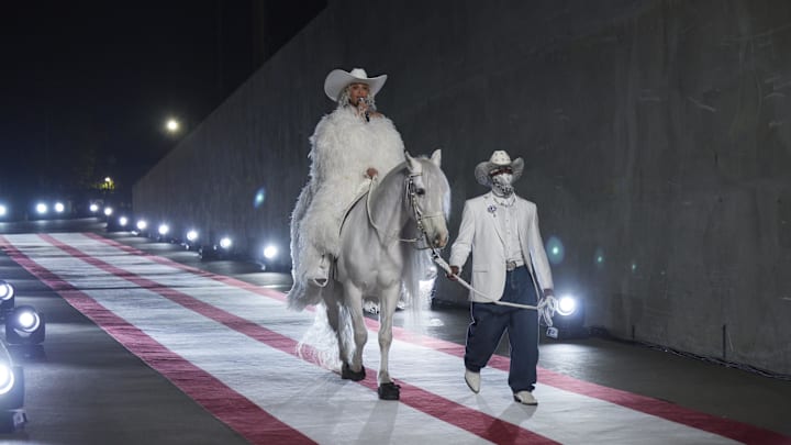 Musician Beyonce preforms during the half time show between the Baltimore Ravens and the Houston Texans at NRG Stadium. Musician Beyonce preforms during the half time show between the Baltimore Ravens and the Houston Texans at NRG Stadium.