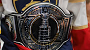 The belt warn by Florida Panthers star Matthew Tkachuk after winning the 2025 Stanley Cup Final against the Edmonton Oilers