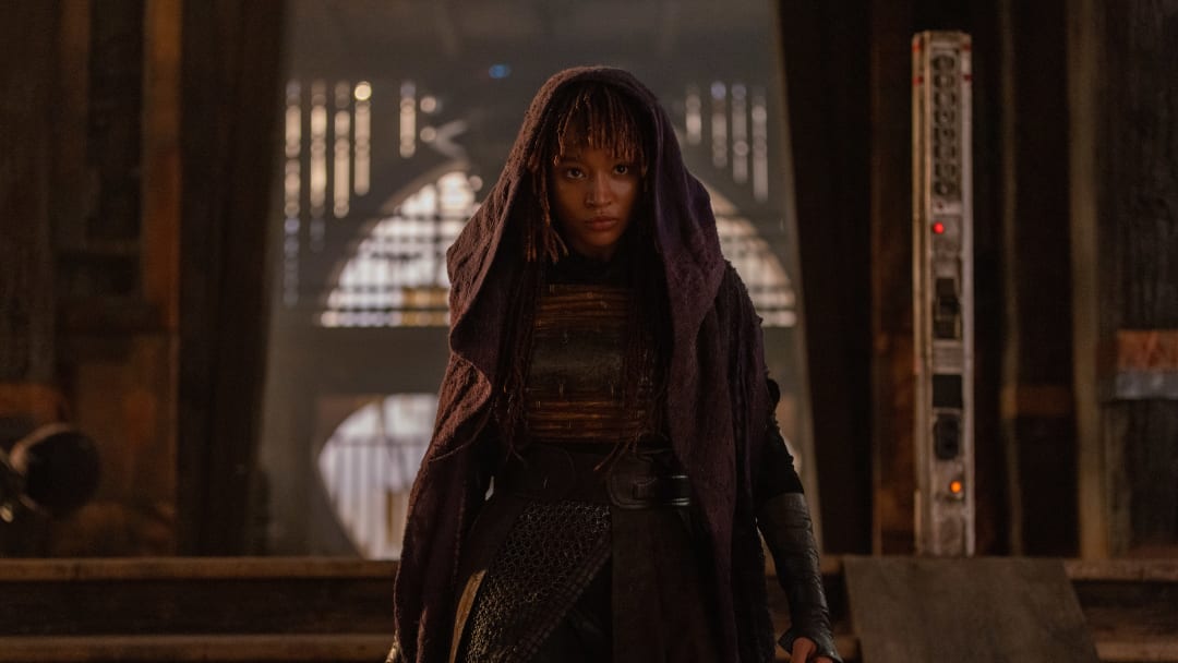 Mae (Amandla Stenberg) in Lucasfilm's THE ACOLYTE, exclusively on Disney+. ©2024 Lucasfilm Ltd. & TM. All Rights Reserved.