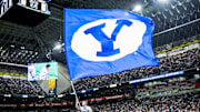 BYU flag against Colorado in the Alamo Bowl