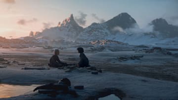 (L-R) KB (Kyriana Kratter) and Wim (Ravi Cabot-Conyers) in Lucasfilm’s STAR WARS: SKELETON CREW, exclusively on Disney+. ©2024 Lucasfilm Ltd. & TM. All Rights Reserved. Image Credit: The Walt Disney Company Getty Images