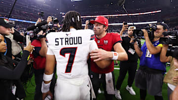 Tampa Bay Buccaneers quarterback Baker Mayfield and Houston Texans quarterback C.J. Stroud.