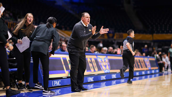 Pitt Women's Basketball head coach Tory Verdi Pitt Women's Basketball head coach Tory Verdi