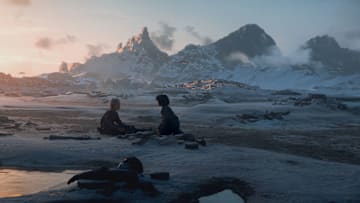 (L-R) KB (Kyriana Kratter) and Wim (Ravi Cabot-Conyers) in Lucasfilm’s STAR WARS: SKELETON CREW, exclusively on Disney+. ©2024 Lucasfilm Ltd. & TM. All Rights Reserved. Image Credit: The Walt Disney Company Getty Images