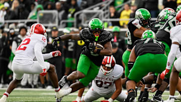 Freshman Jordon Davison was Oregon's most consistent weapon on offense, running for hard yards up the middle.
