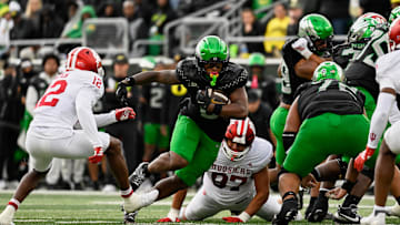 Saturday against Indiana Jordon Davison was Oregon's best weapon on offense, pounding the middle for 59 yards on eight carries.