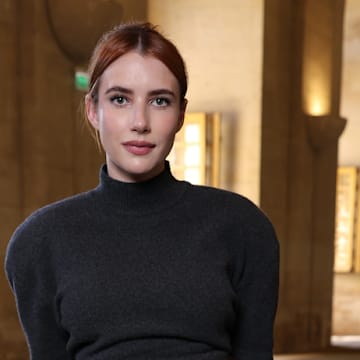 Emma Roberts attends the Jacquemus Menswear Spring/Summer 2026 in Paris, France, in June 2025.