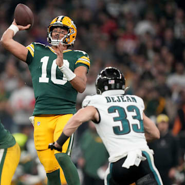 Green Bay Packers quarterback Jordan Love was injured against the Eagles and is doubtful to face the Colts on Sunday.