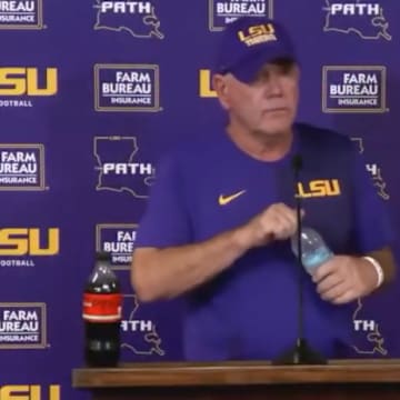 LSU's Brian Kelly didn't like this line of questioning after LSU's win over Florida on Saturday night. 