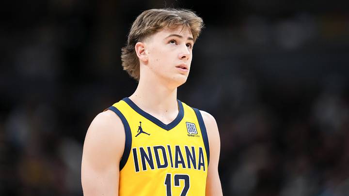 Indiana Pacers forward Johnny Furphy (12)
