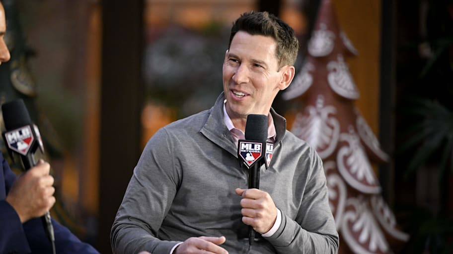 Boston Red Sox chief baseball officer Craig Breslow speaks with the media at the 2024 MLB Winter Meetings.  | Jerome Miron-Imagn Images