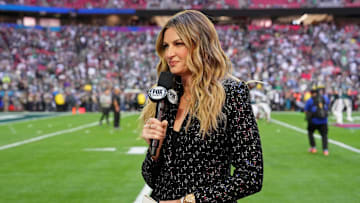 FOX Sports reporter Erin Andrews on the sideline.