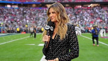 FOX Sports reporter Erin Andrews on the sideline.