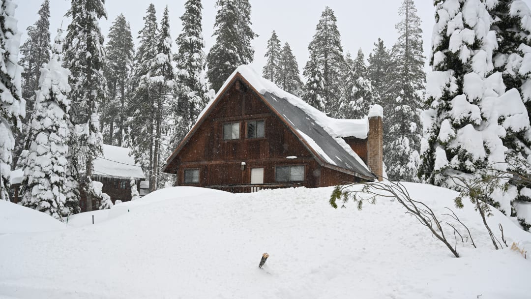 Snow blankets the Donner Lake area in California’s Sierra Nevada mountains.