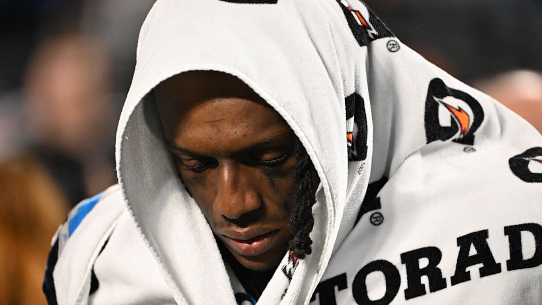 Carolina Panthers cornerback Jaycee Horn Carolina Panthers cornerback Jaycee Horn