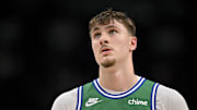 Oct 26, 2025; Dallas, Texas, USA; Dallas Mavericks forward Cooper Flagg (32) looks on during the second half against the Toronto Raptors at the American Airlines Center. Mandatory Credit: Jerome Miron-Imagn Images