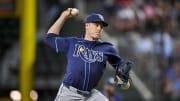 Jul 6, 2024; Arlington, Texas, USA; Tampa Bay Rays relief pitcher Phil Maton (88) in action during the game between the Texas Rangers and the Tampa Bay Rays at Globe Life Field. Mandatory Credit: Jerome Miron-USA TODAY Sports