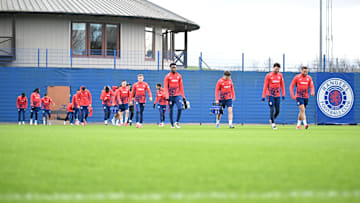 Training session for Rangers FC at The Rangers Training Centre in Auchenhowie.