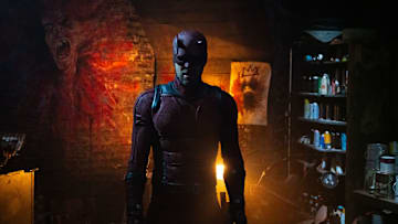 Daredevil/Matt Murdock (Charlie Cox) in Marvel Television's DAREDEVIL: BORN AGAIN, exclusively on Disney+. Photo by Giovanni Rufino. © 2024 MARVEL.
