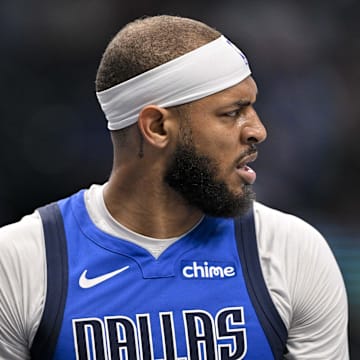 Mar 31, 2025; Dallas, Texas, USA; Dallas Mavericks center Daniel Gafford (21) during the game between the Dallas Mavericks and the Brooklyn Nets at the American Airlines Center. Mandatory Credit: Jerome Miron-Imagn Images