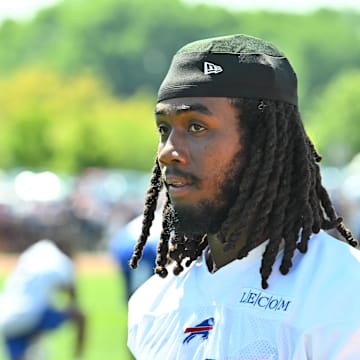 James Cook participated in mandatory minicamp but did not take part in Sunday's training camp practice. 