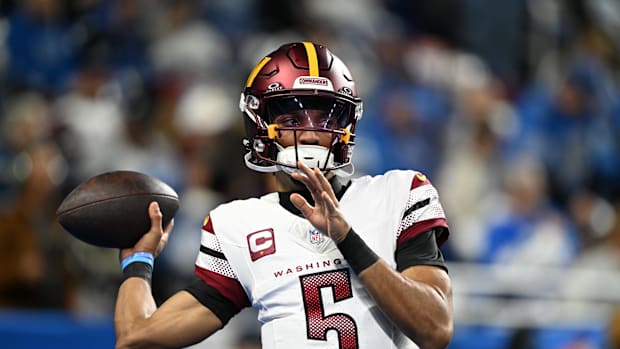 Washington Commanders quarterback Jayden Daniels.
