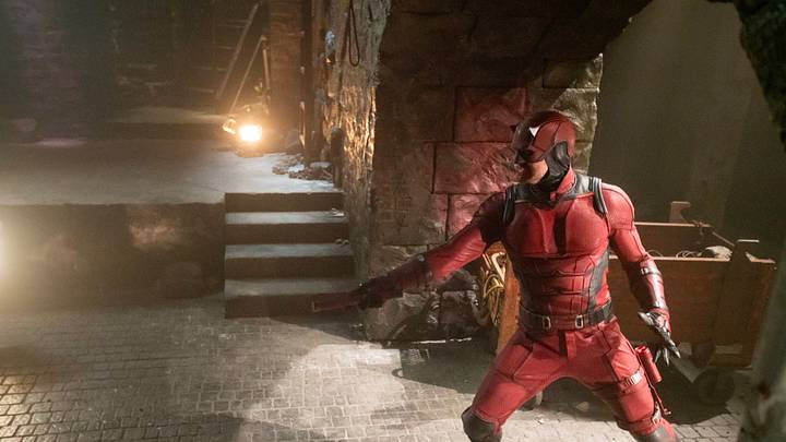 Daredevil/Matt Murdock (Charlie Cox) in Marvel Television's DAREDEVIL: BORN AGAIN, exclusively on Disney+. Photo by Giovanni Rufino. © 2024 MARVEL.