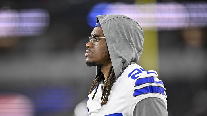 Aug 16, 2025; Arlington, Texas, USA; Dallas Cowboys cornerback Shavon Revel Jr. (27) looks on before the game against the Baltimore Ravens at AT&T Stadium. Mandatory Credit: Jerome Miron-Imagn Images