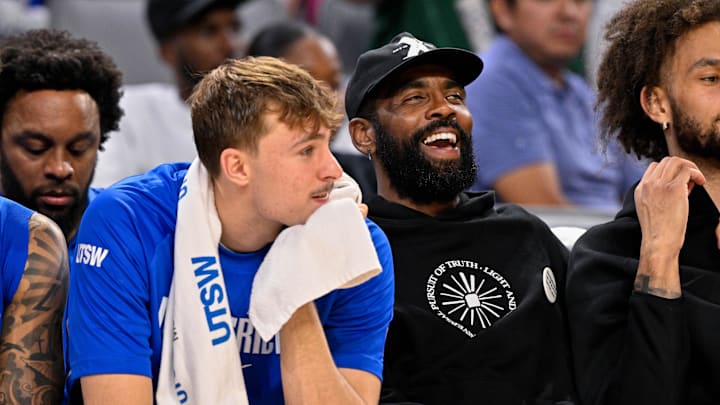 Will Cooper Flagg ever get to play alongside Kyrie Irving? It’s unclear as Kyrie rehabs from a torn ACL in a lost season.