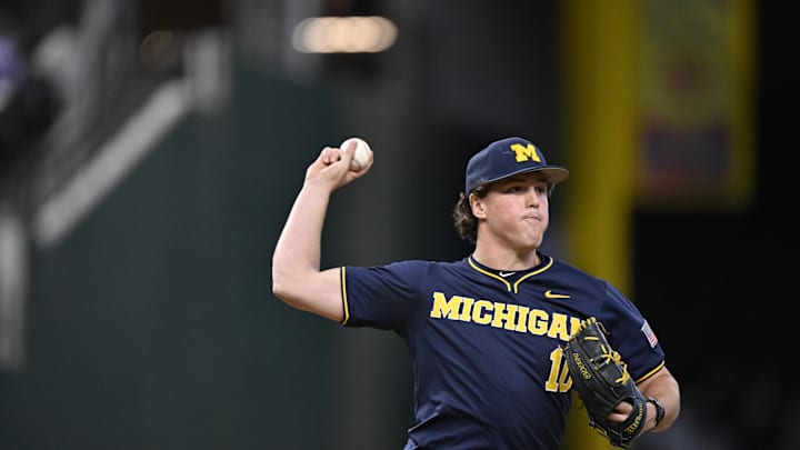 Michigan pitcher tosses complete game no hitter in 13 0 win