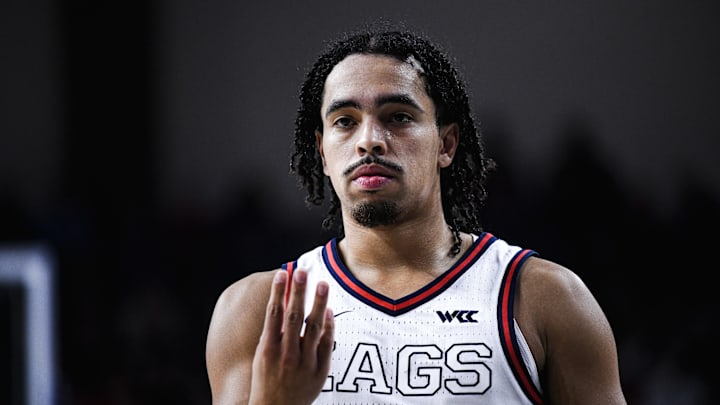 Gonzaga senior guard Ryan Nembhard. Gonzaga senior guard Ryan Nembhard.