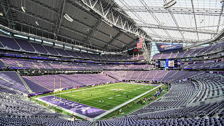 A general view of U.S. Bank Stadium before a game between the Vikings and Titans.