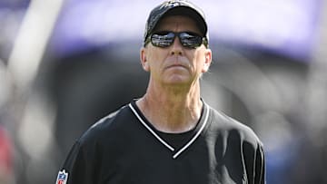 Baltimore Ravens offensive coordinator Todd Monken on the field before the game against the Washington Commanders at M&T Bank Stadium. Mandatory Credit: Tommy Gilligan-Imagn Images