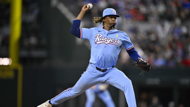 Jose Urena held the Oakland Athletics to a run over 4 2/3 innings in the Texas Rangers 6-4 win in 10 innings on Sunday.