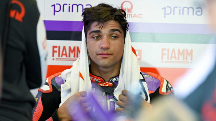 Apr 14, 2024; Austin, TX, USA; Jorge Martin (89) of Spain and Prima Pramac Racing before the MotoGP Grand Prix of The Americas at Circuit of The Americas. Mandatory Credit: Jerome Miron-USA TODAY Sports