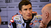 Apr 14, 2024; Austin, TX, USA; Marc Marquez (93) of Spain and Gresini Racing MotoGP before the MotoGP Grand Prix of The Americas at Circuit of The Americas. Mandatory Credit: Jerome Miron-Imagn Images