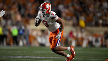 Dec 21, 2024; Austin, Texas, USA; Clemson Tigers defensive end T.J. Parker (3) in action during the game between the Texas Longhorns and the Clemson Tigers in the CFP National Playoff First Round at Darrell K Royal-Texas Memorial Stadium. Mandatory Credit: Jerome Miron-Imagn Images