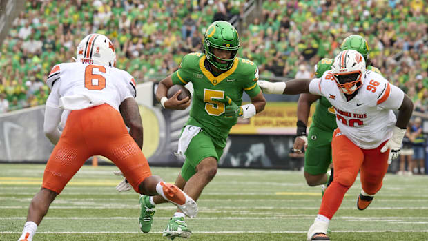 Oregon Ducks Football Dante Moore Ohio state buckeyesJeremiah Smith Penn State Nittany Lions Drew Allarbig ten football