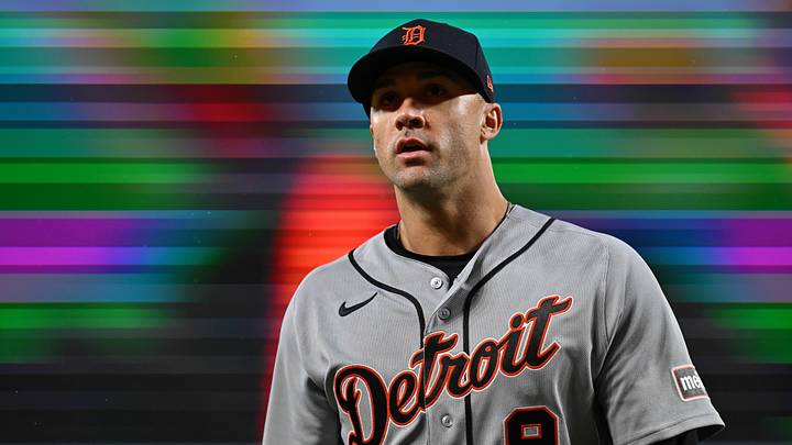 May 22, 2026; Baltimore, Maryland, USA;  Detroit Tigers pitcher Jack Flaherty (9) heads to the dugout after being pulled in the fourth inning against the Baltimore Orioles at Oriole Park at Camden Yards. Mandatory Credit: Jamie Sabau-Imagn Images